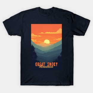 Great Smoky Mountains national park vintage travel poster T-Shirt